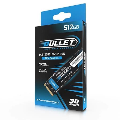 Bullet : M.2 (2280) NVMe PCIe [Gen3x4] (512GB)